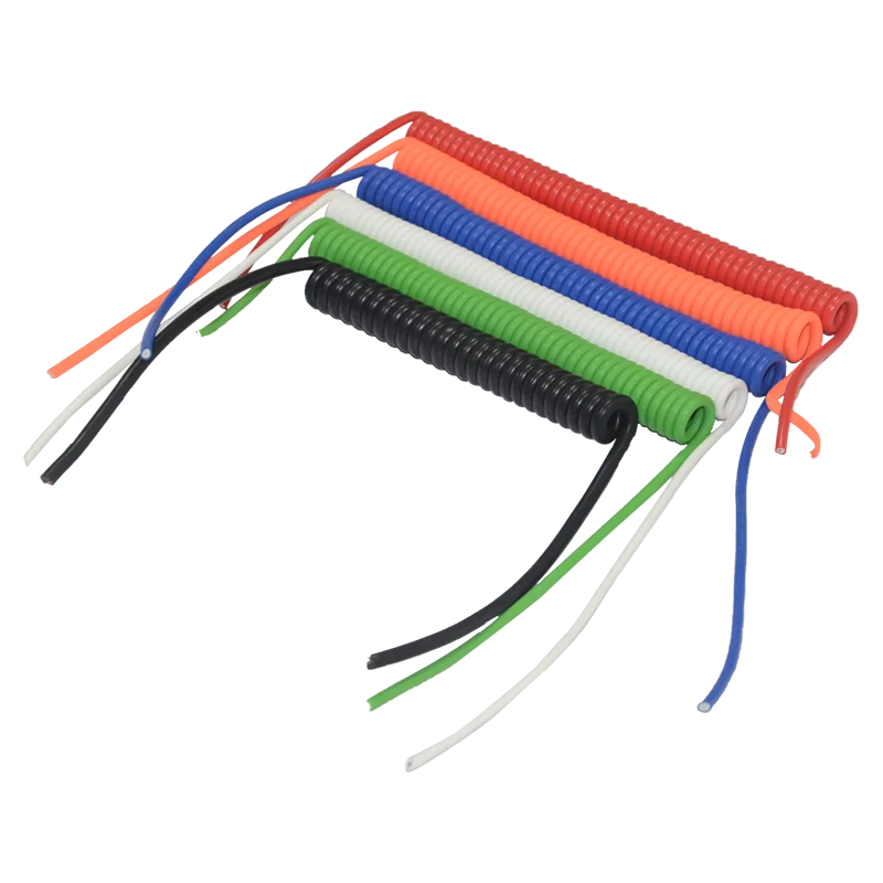 Good Quality Brand 4-Core Solid Conductor Spiral Cable Wire Customizable Insulated Cheap Price Spring Coiled Kabel/Wire