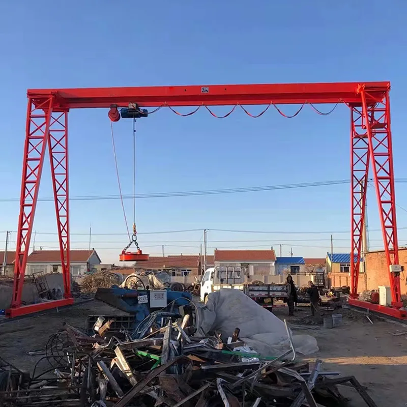 electric gantry pouring crane manufacturer price 5 ton 10 ton 20 ton mini small single girder gantry crane for containers cost