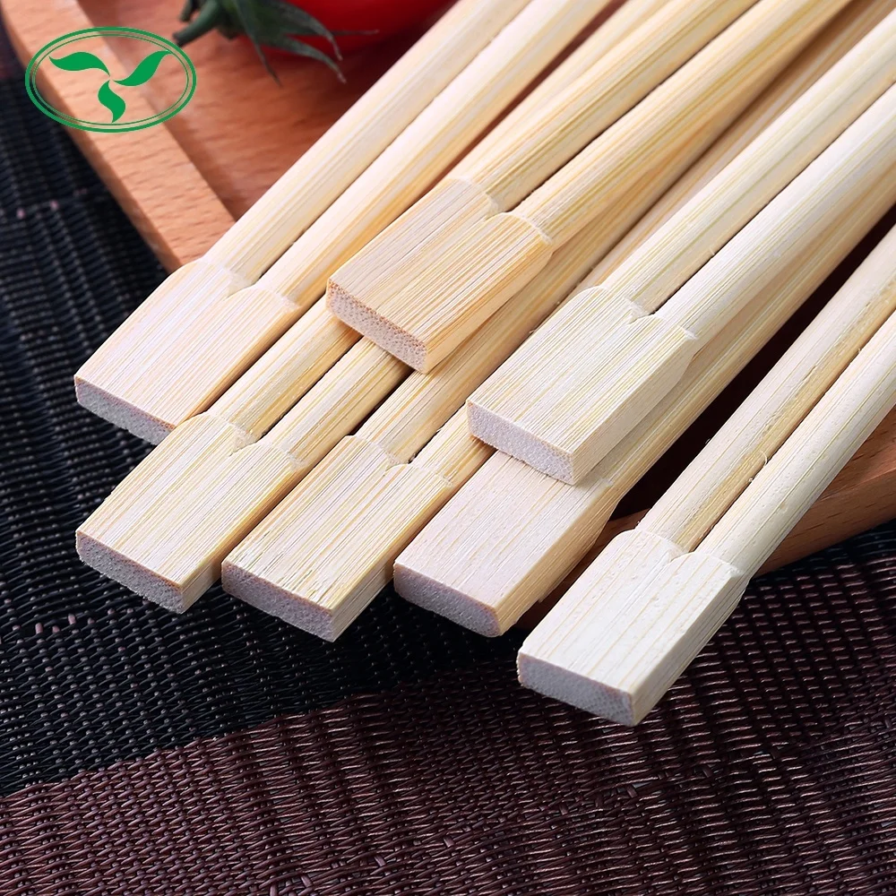 21cmL Customer printing High quality disposable bamboo chopsticks with sleeve