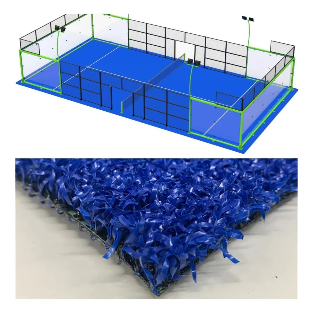 Высокоэластичный Белый Линейный искусственный газон для теннисной площадки