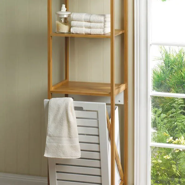 standing towel bath rack  bamboo