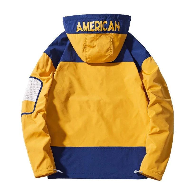 
Wholesale Custom Mens Hoodie Pullover Windbreaker Plus Size Jacket Wears 