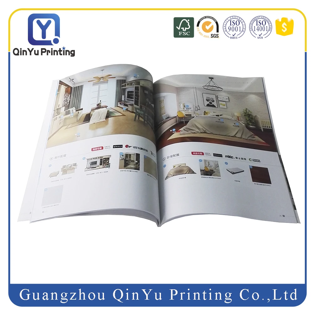 Factory Wholesale hot sale Custom Full Color Catalog operating guide Magazine Book Printing Glossy Brochure Printing