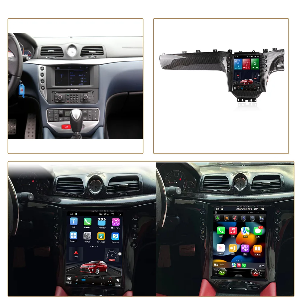 LHD/RHD carbonfiber color Android 13 Car DVD Player For Maserati GT GC GranTurismo 2007-2017 Radio GPS Navi multimedia Stereo