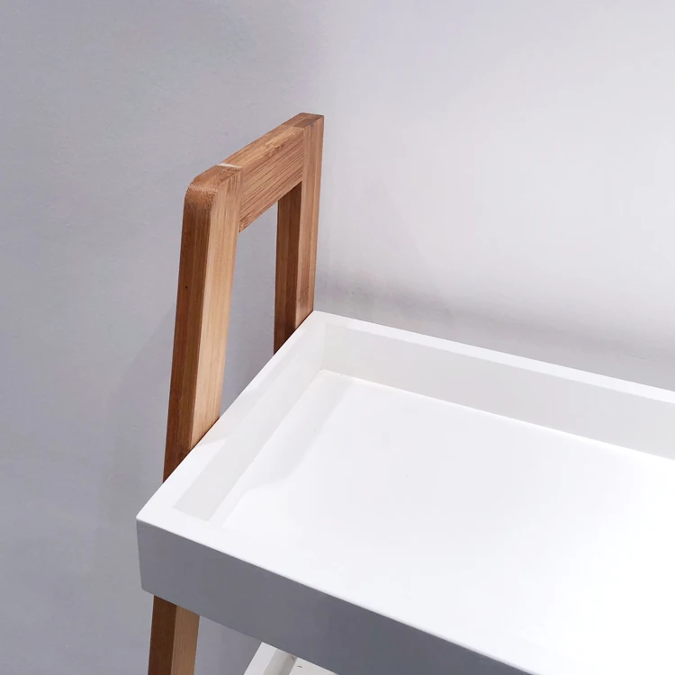 
Bathroom ladder shelf, modern wholesale wooden storage rack 4-tier corner shelf 