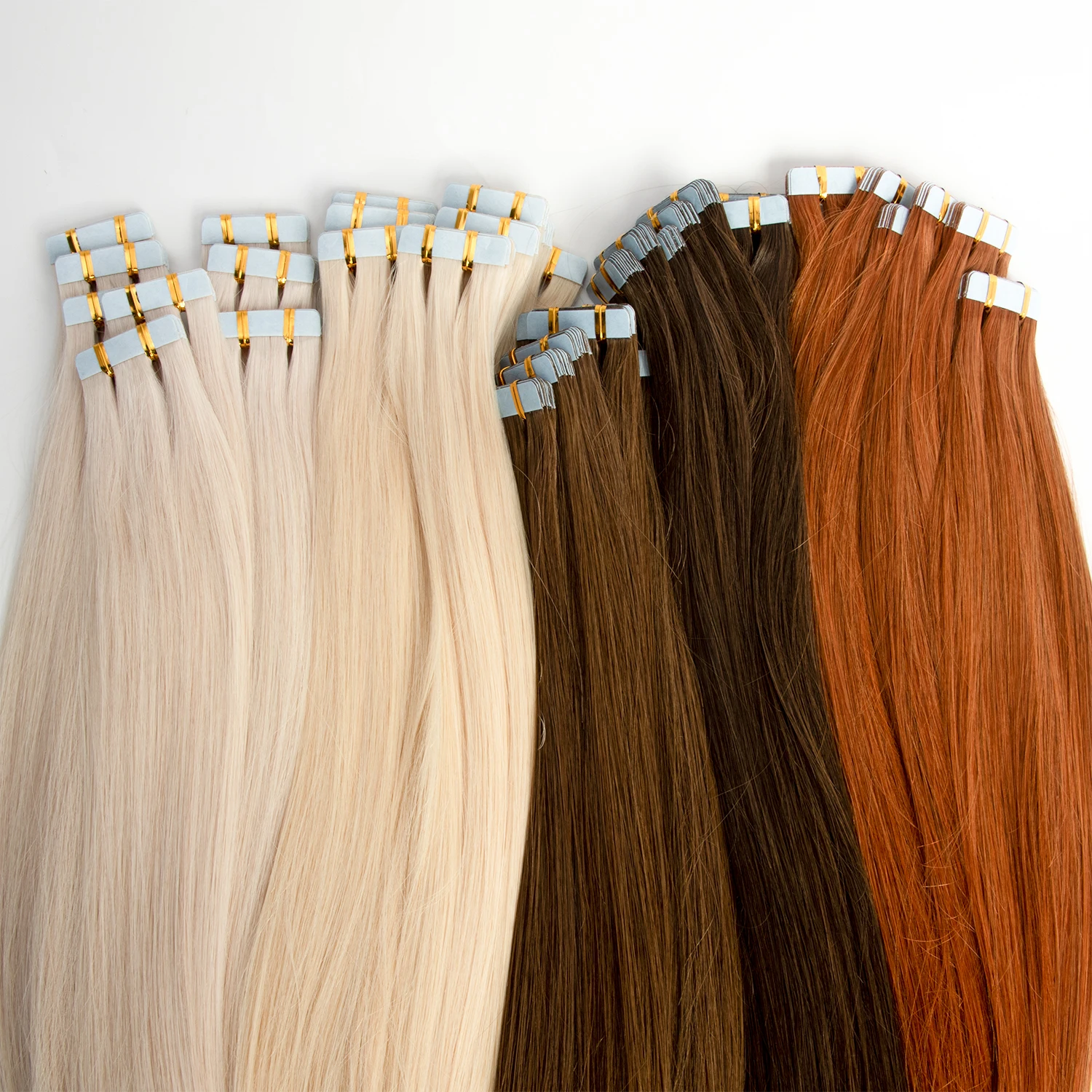 Top Quality Tape Ins Full Cuticle Virgin Remy Human Hair Invisible Tape In Human Hair Extension