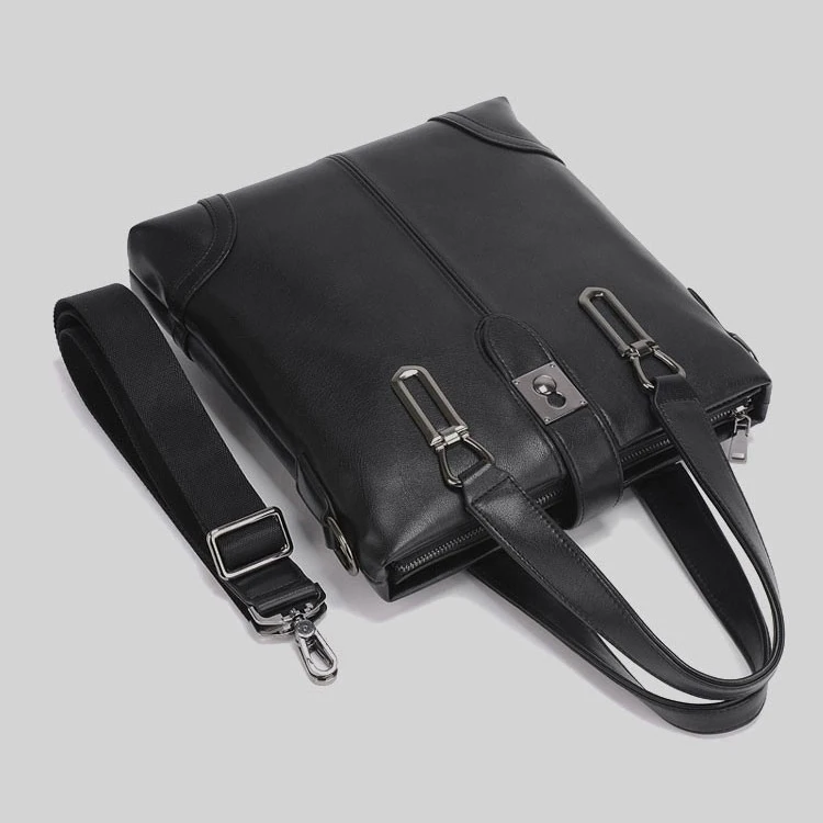 Hot selling leather briefcase  for men new design top quality men shoulder leather briefcases