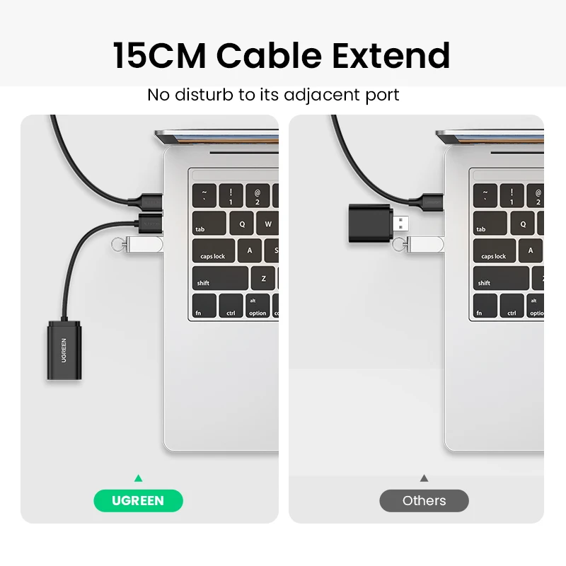 Внешняя звуковая карта UGREEN 3 5 мм USB адаптер для микрофона динамика аудио интерфейса PS4 ноутбука