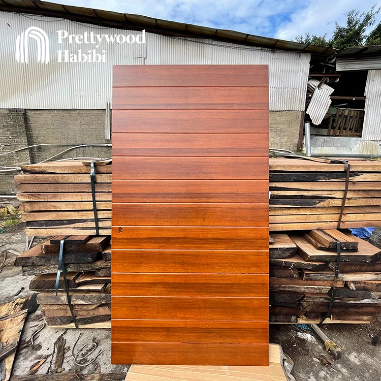 Prettywood Hot Sale Modern Home Design Exterior Solid Core Wooden Entry Pivot Doors