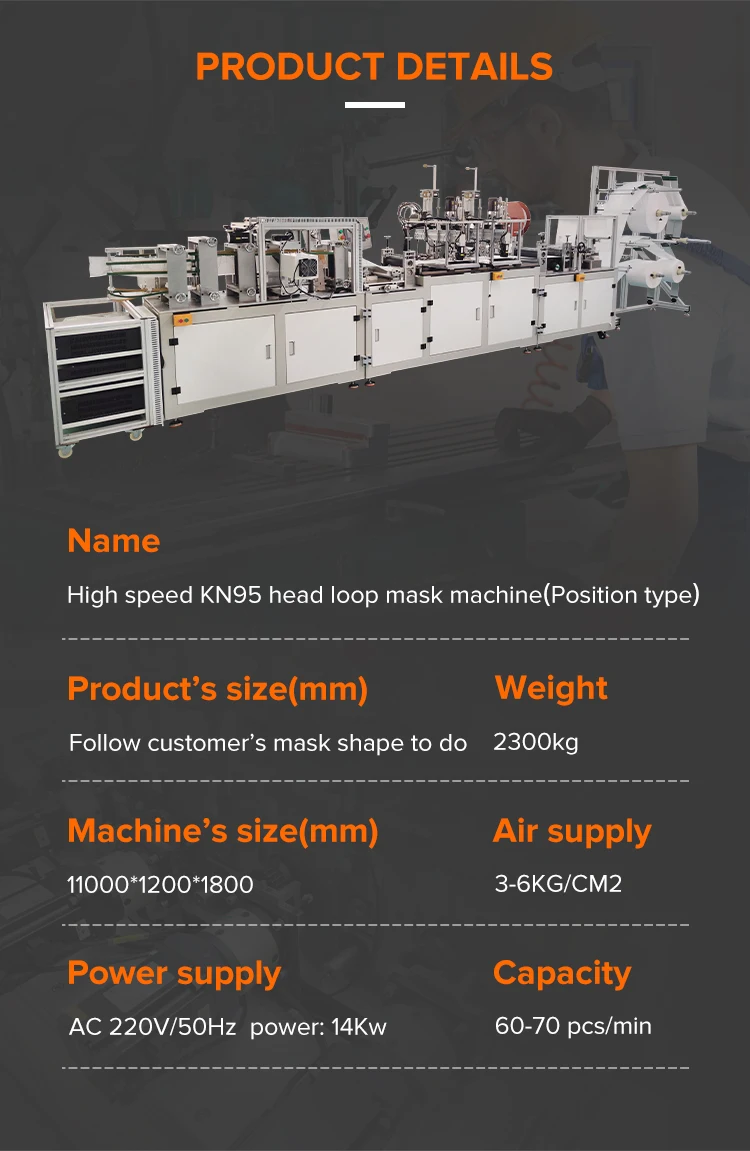 Full Automatic Disposable KN95 Face Mask Making Machine Folding Type Face Dust Mask Making Machine