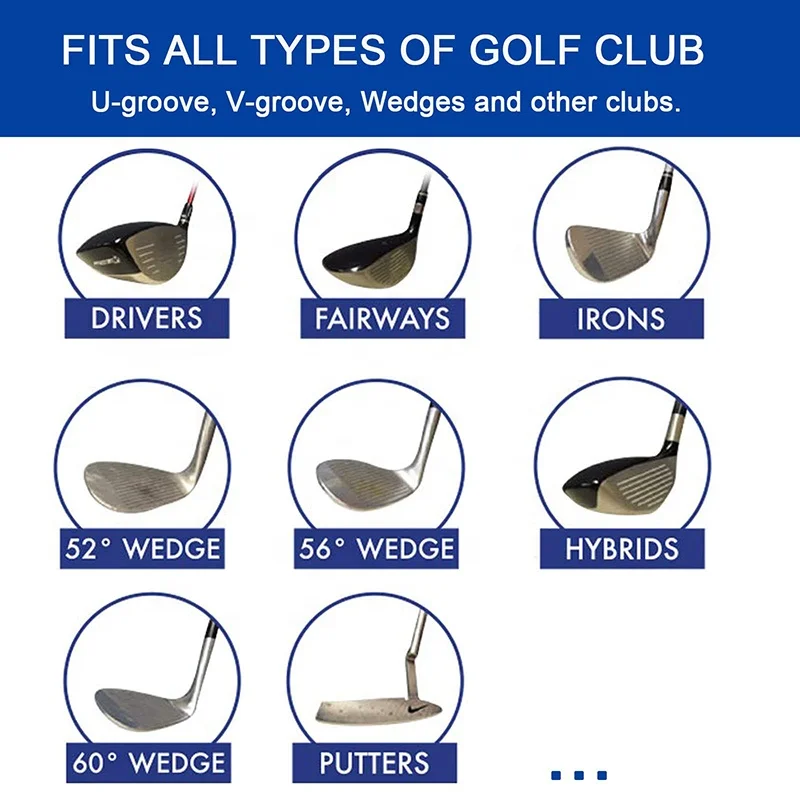 Golf Clean Knife Wedge Iron Groove Sharpener Club Cleaner High-Strength Stainless Steel Cutter Head Club Heads Cleaning Tools