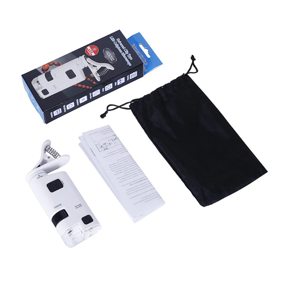 NO.BU-60M  40X-60X Zoom LED Pocket Microscope for Phone