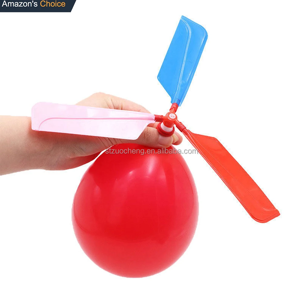 IN STOCK Novelty Airplane Magic mechanical toys Flying inflatable Balloon Helicopter Propeller Toy