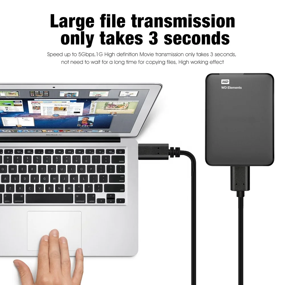 Micro B USB 3.0 Kabel Male to Male Data Cable USB C Micro B 10pin Cable HDD Case SSD Hard Disk Cable for Samsung Hard Drive