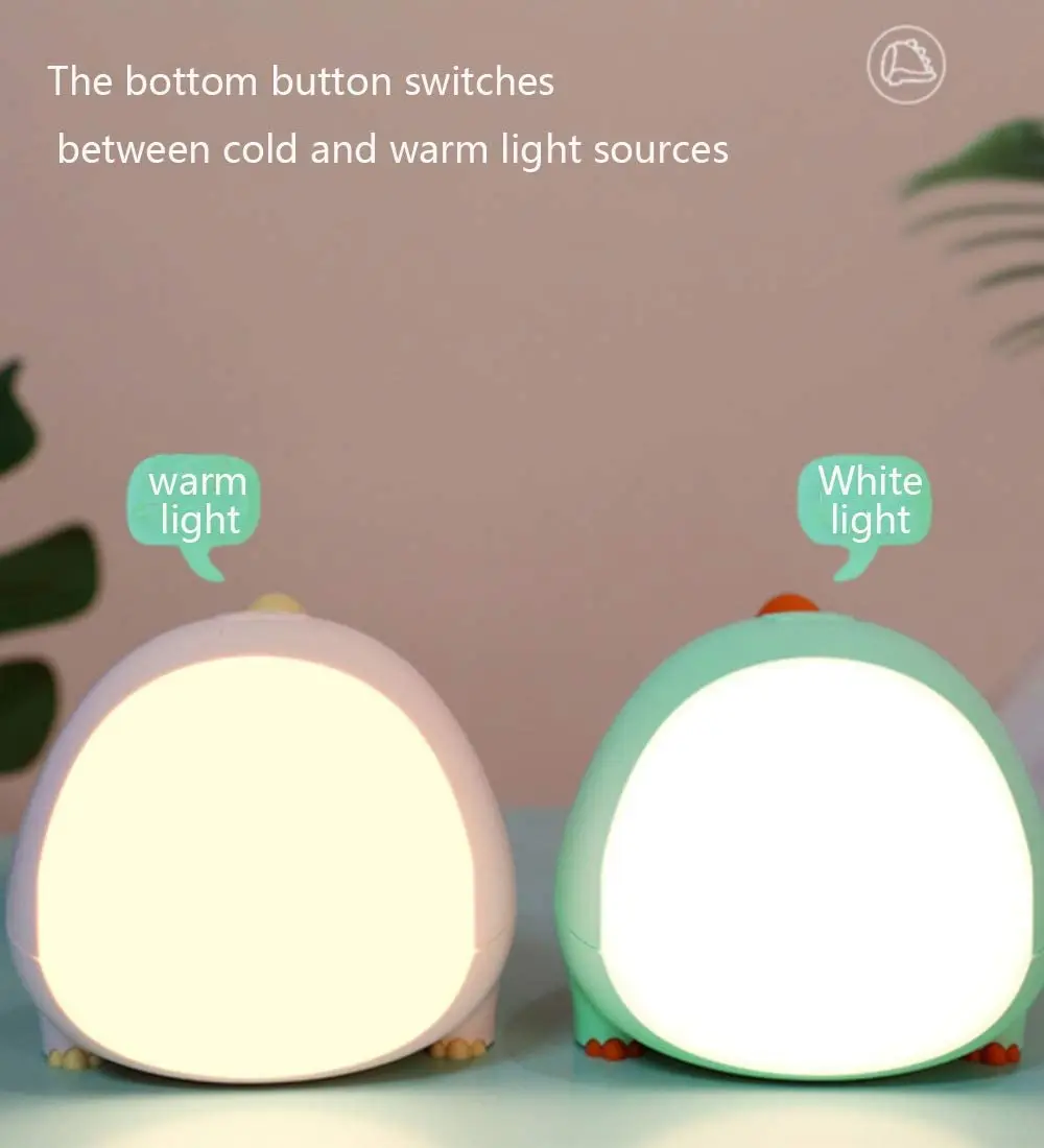 Китайский производитель силиконовая Лунная лампа заряжаемая Светодиодная динозавра детский ночник с выключателем USB в спальне портативная