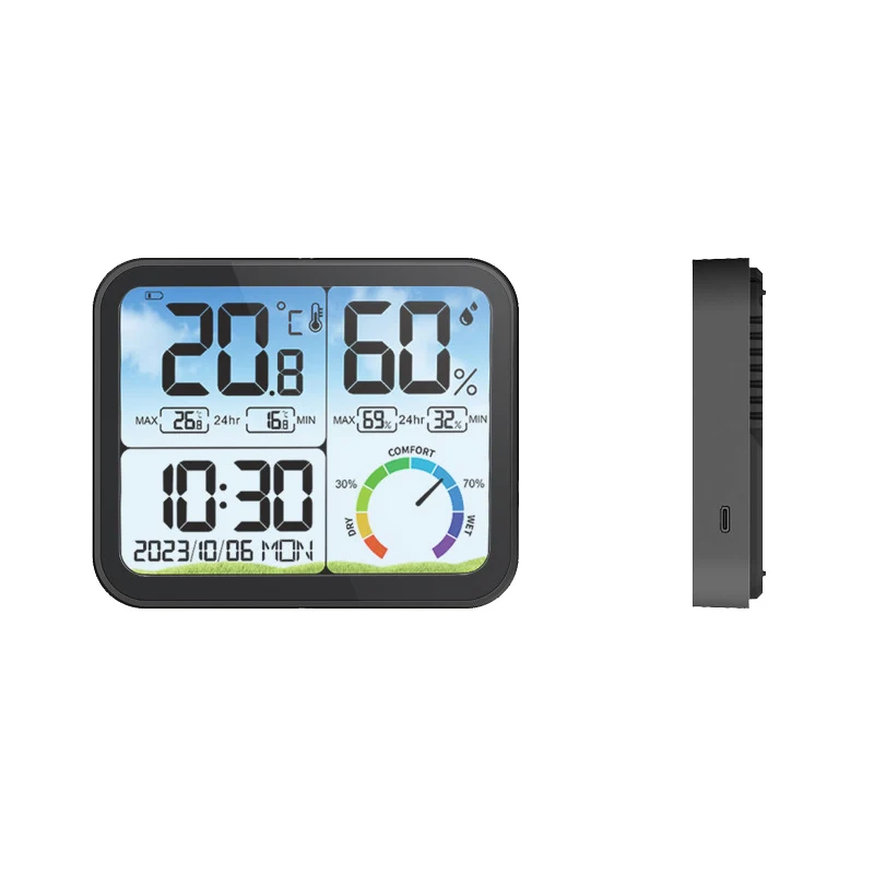 Smart Home Digital LCD WiFi Digital Wireless Hygrometer Indoor Outdoor Thermometer Wireless Temperature and Humidity Monitor