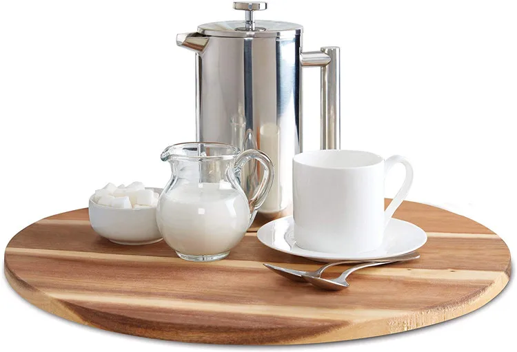 18 inch stylish  and functional Acacia Wood Lazy Susan Turntable