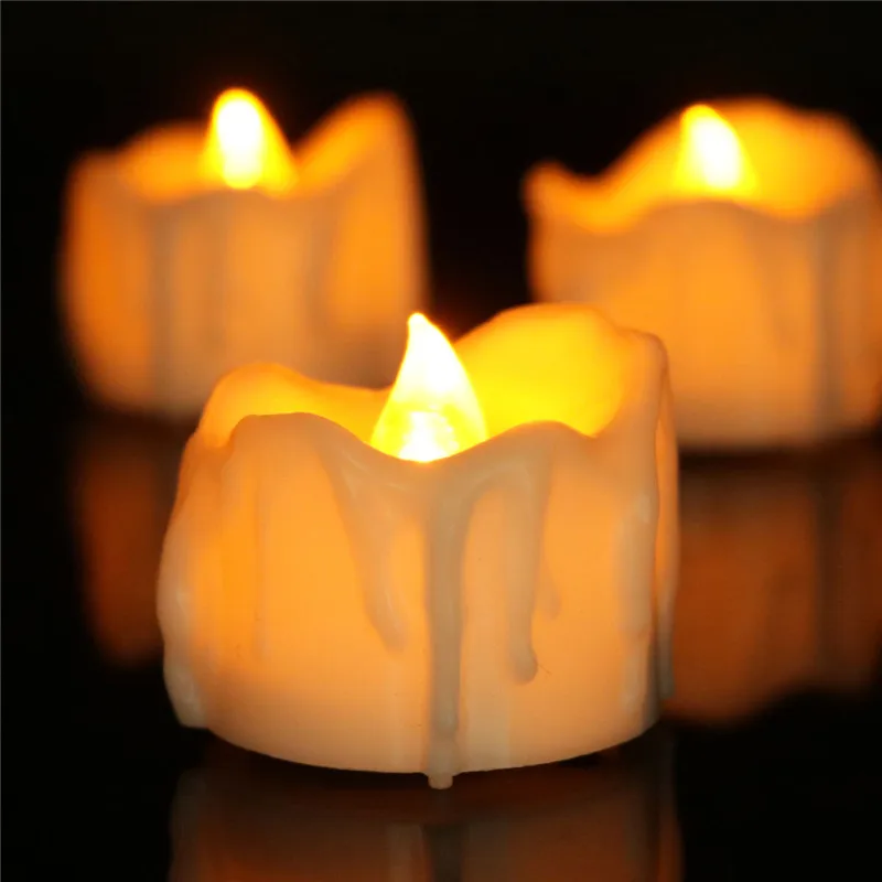 Realistic and Bright Flickering Bulb Battery Operated Flameless LED Tea Light for Seasonal & Festival Celebration,