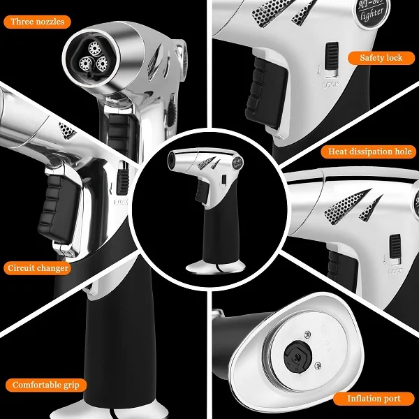 Old Fashioned Drink Smoker Kit with 4 Flavors Wood Chips Bourbon Whiskey Cocktail Smoker Kit with Torch