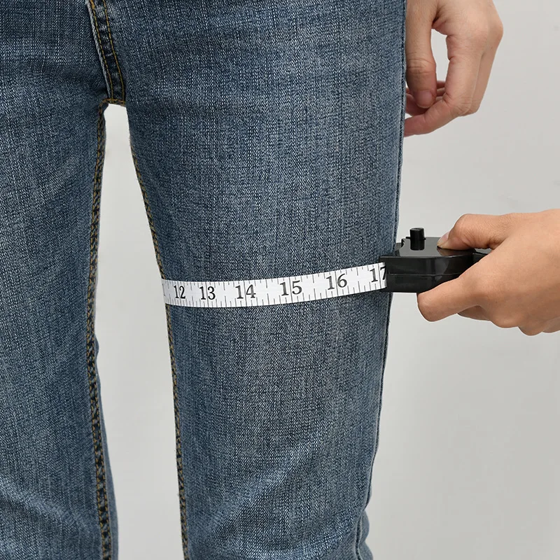 
150cm Black Retractable Weight Loss Measure Ruler Body Fat Caliper Fitness BMI Calculator Measuring Tape 