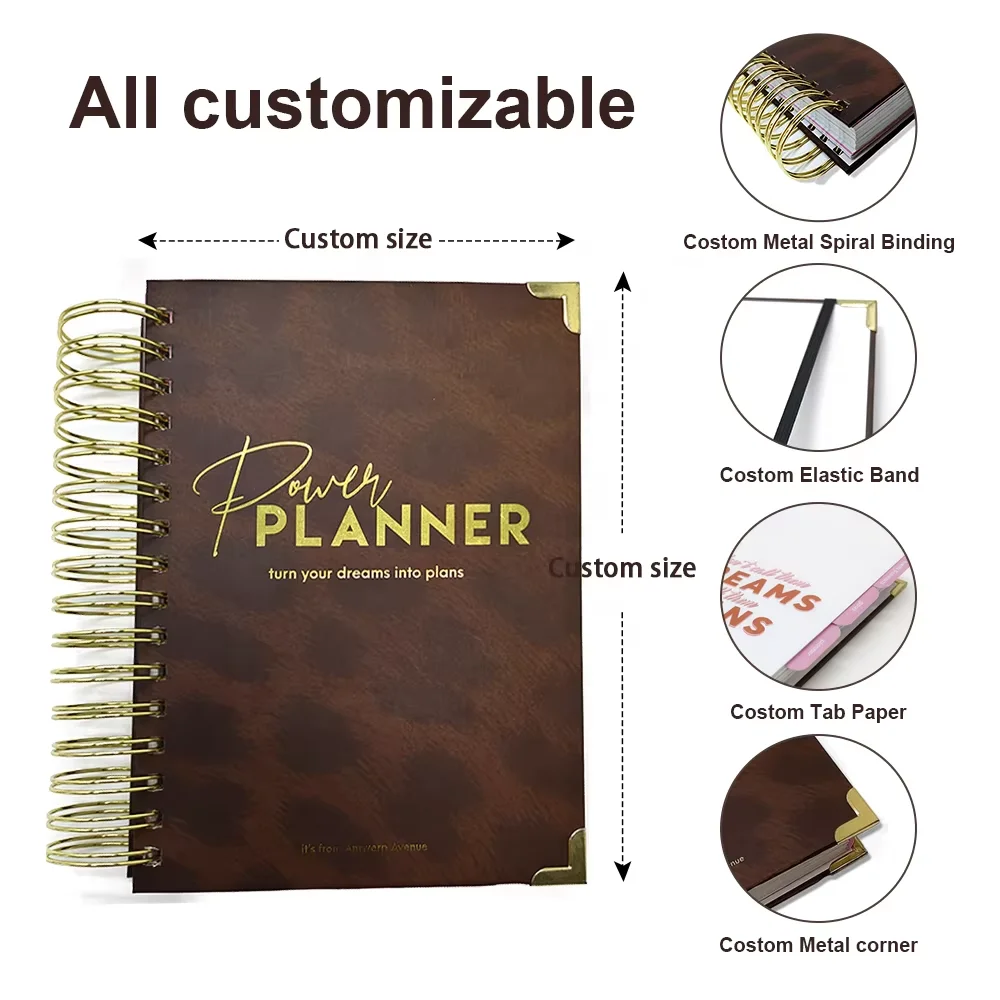 Uptodate Hardcover Mindfulness Motivation Self Care Manifestation Journal Inspire planner custom printing