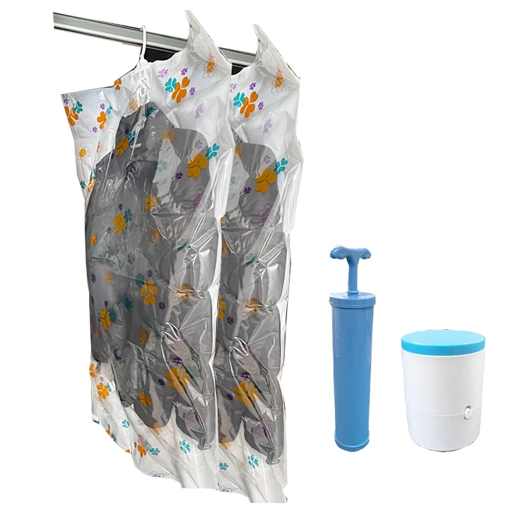 Factory wholesale price Premium dampproof Hanging Large Plastic Bag Clothes with pump