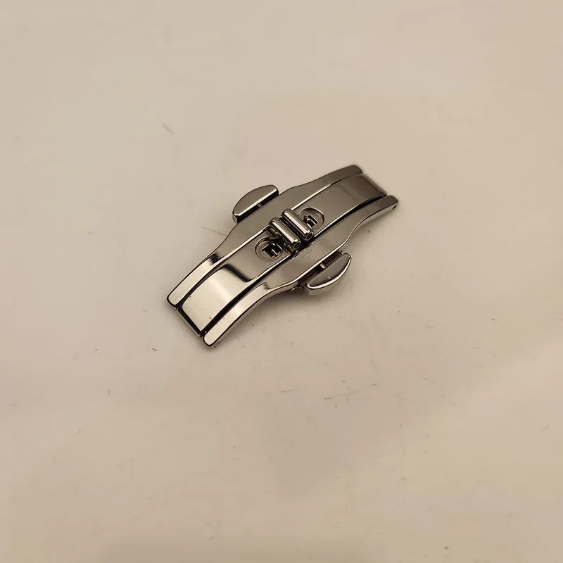 4 5 6mm Stainless Steel Watch Clasp For Longines Double Push Butterfly Watch Band Silver Buckle for Button Accessories