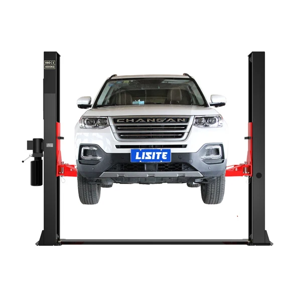 The factory lowest price  2 Post lift  with manual Dual-point lock release  auto vehicle tall car lift ramp on sale