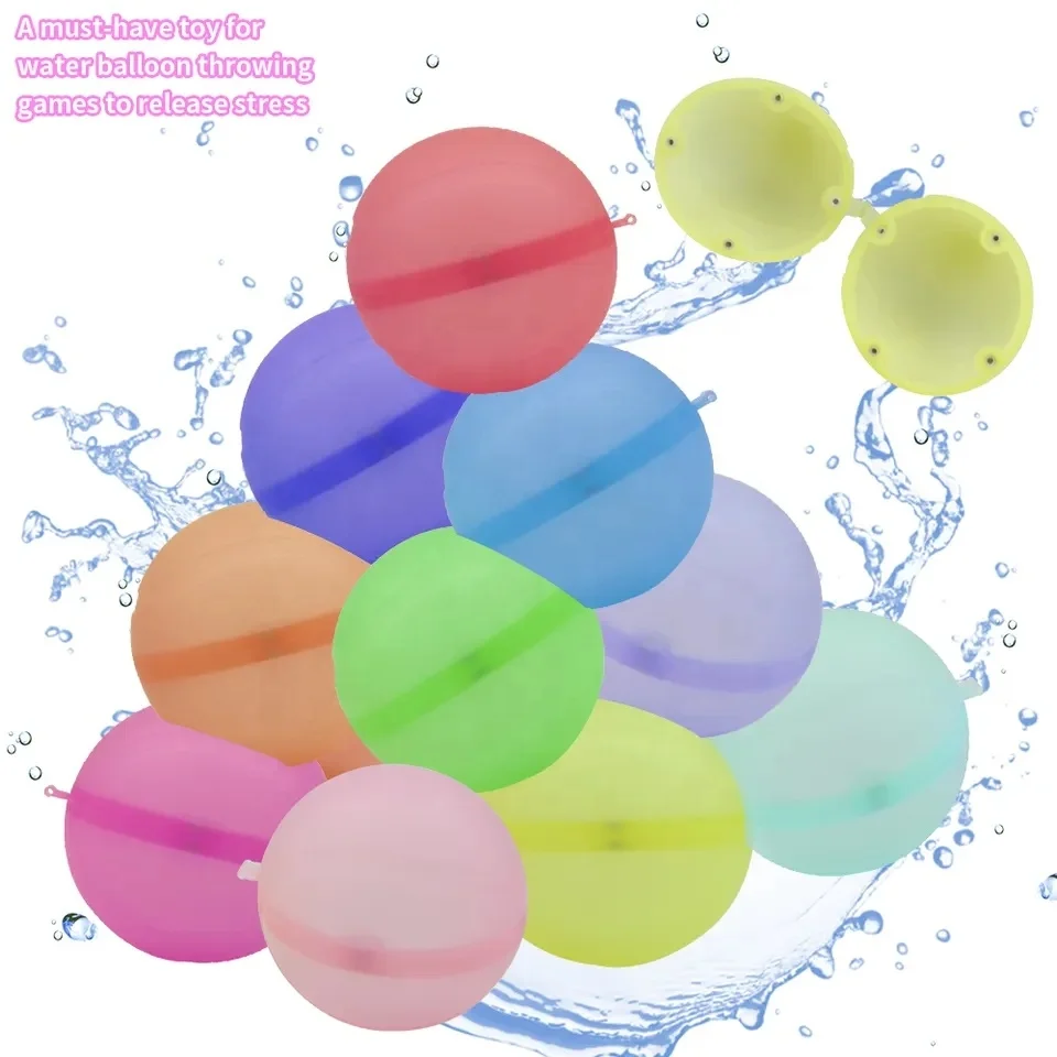 2023 Hot Sale Summer Colorful Silicone Fight Water Bomb Balls Magnetic Self Sealing Water Ball Reusable Paintball For Kids