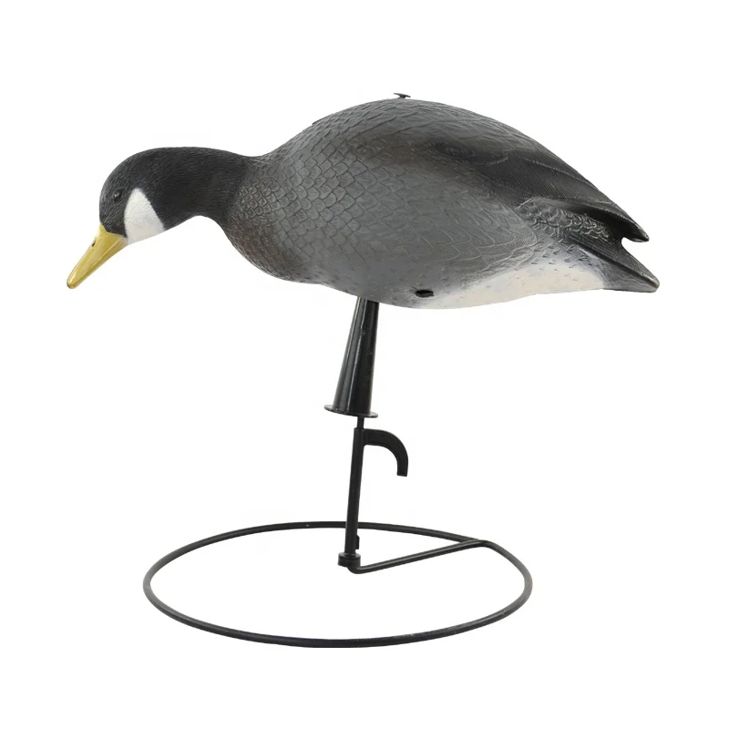 
Plastic Shell Duck Decoy With Iron Hoop Pedestal For Hunting 
