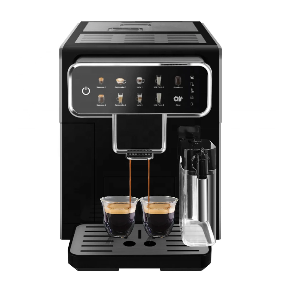 Fully Automatic Coffee Machine Intuitive Touch Display with Milk Container Automatic Cleaning