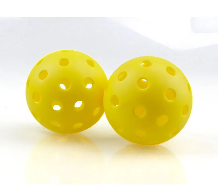 Durable  outdoor professional game  pickleball balls 40 holes plastic logo color custom pickleball balls