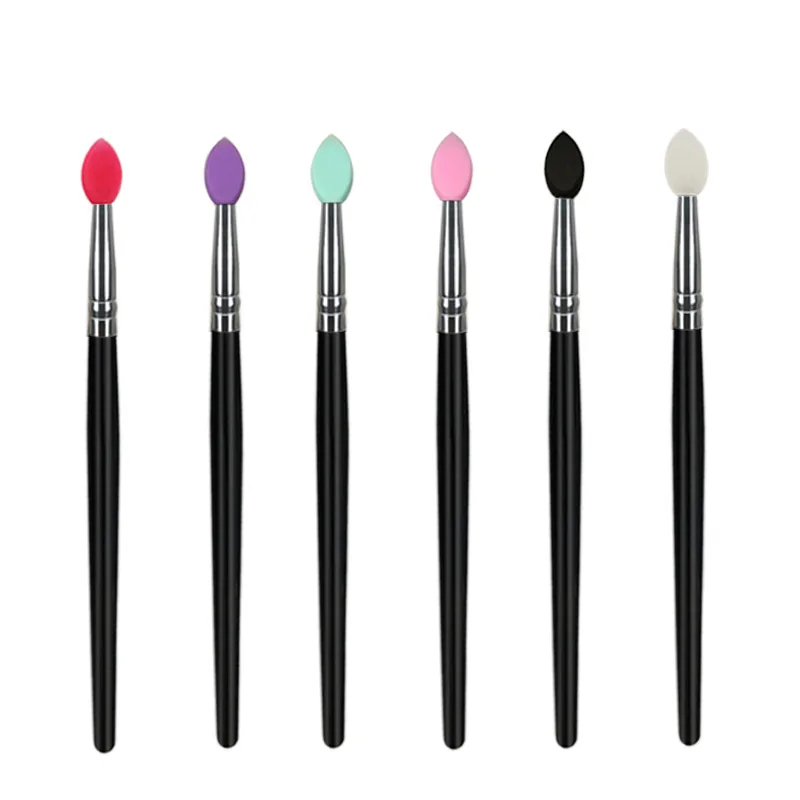 Silicone Eye shadow Brushes Professional Applicators for Glitter Shimmer Eyeshadow