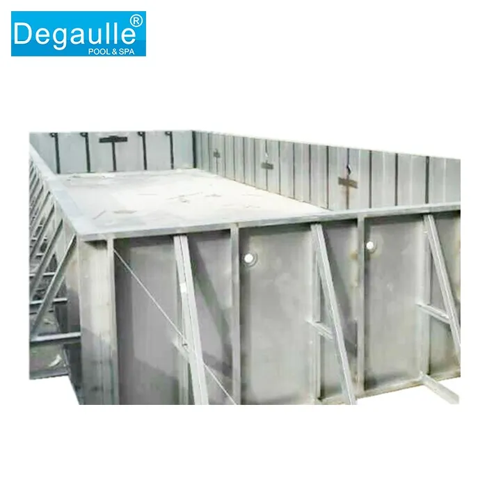 Steel Structure Fiberglass linner Swimming Pool Inground/Restangular Whole Swimming Pool for garden large padding swimming pool