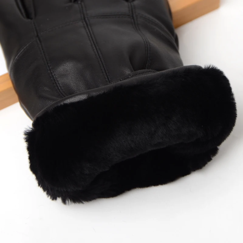 
Fashion sheepskin gloves genuine sheepskin shearling gloves Warm leather for outdoor riding man sheepskin gloves shearling 
