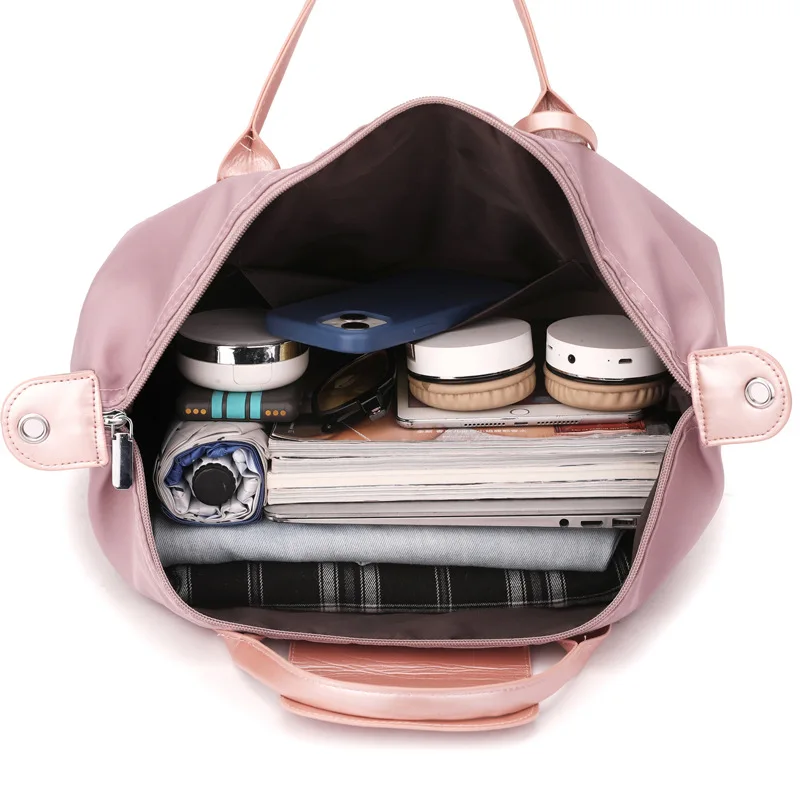 Factory Wholesale Sports High-Density Waterproof Nylon Large Travel Cross Body Tote Bag Lightweight And Foldable Ladies Hand Bag