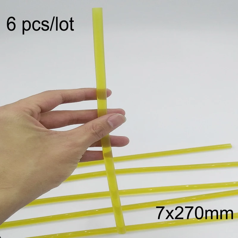 
7x270mm Yellow hot glue sticks for DIY accessoris Bow 