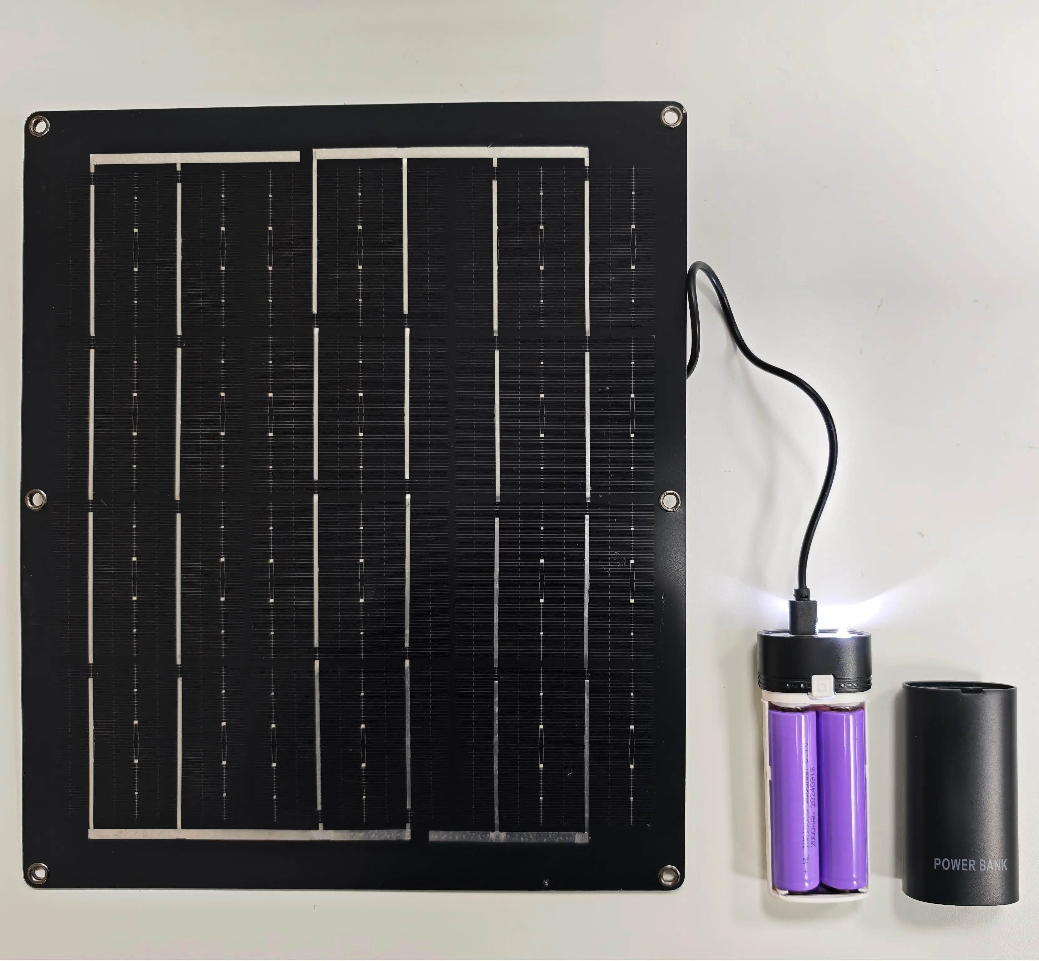 Foldable 12w Solar Charger, Portable Solar Panel Waterproof Solar Charger with Usb-A for Iphone, Ipad Etc.