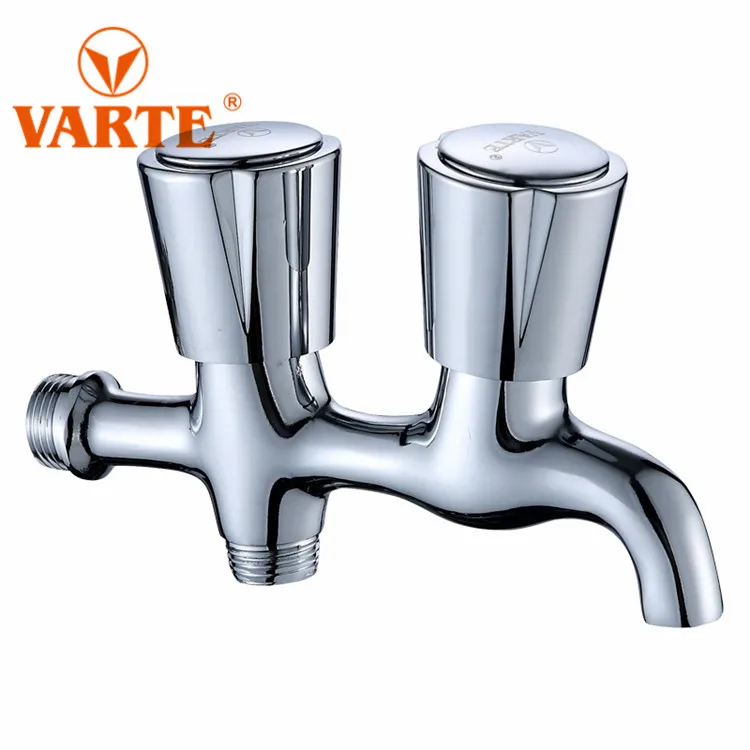 Экономичные хромированные латунные водопроводные краны с двумя ручками