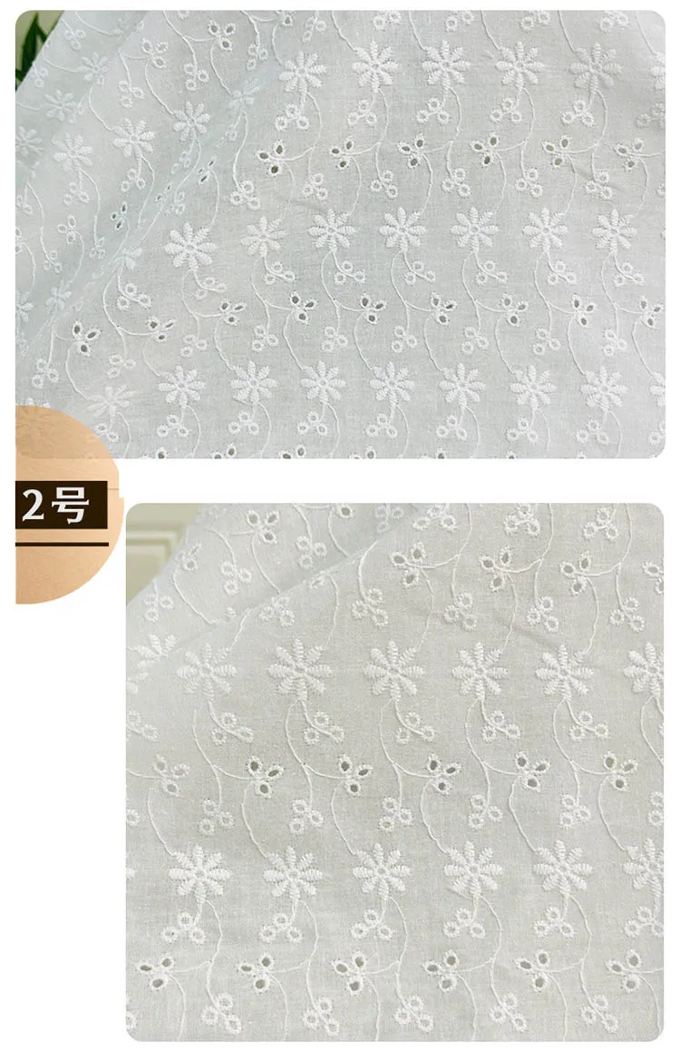 white cotton eyelet lace gift bag with ribbon