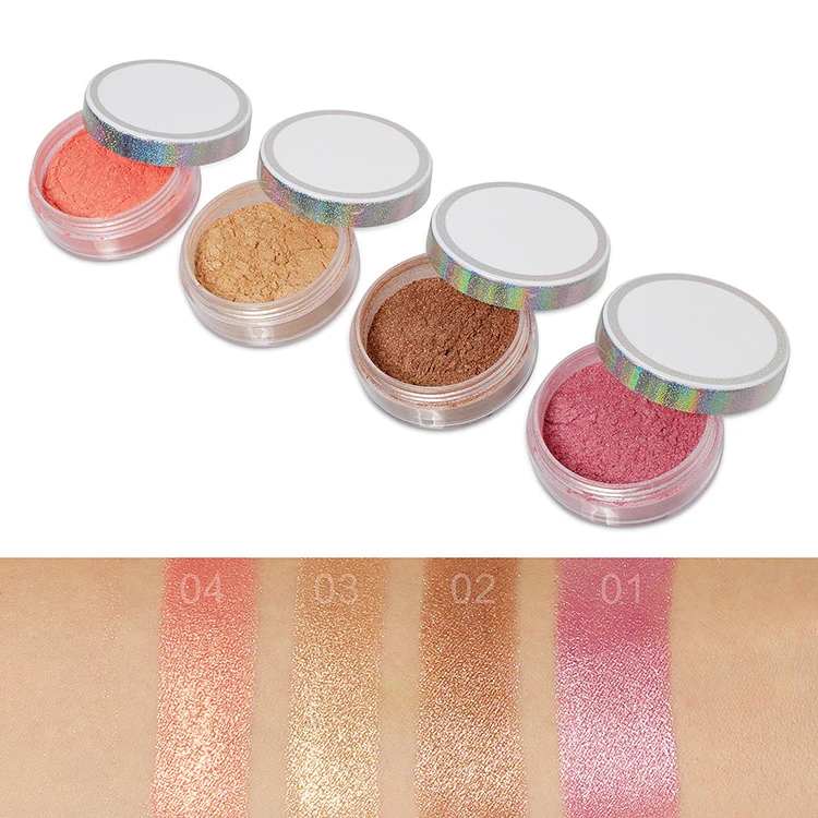 
Wholesale face highlighter makeup private label highlighter powder high pigment loose powder highlighter 