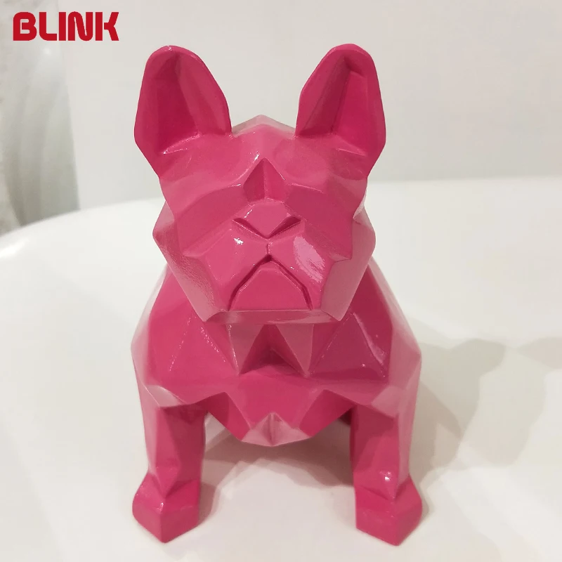 Polyresin Unique Custom Color S&M Size Indoor and Outdoor in Fiberglass Dog Animal Statues Home Decoration American Bully