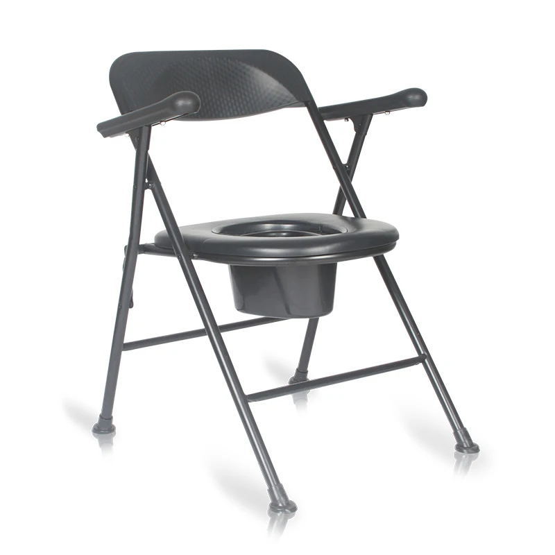 Kaiyang KY8993 plastic cushion chair portable stable steel commode chair
