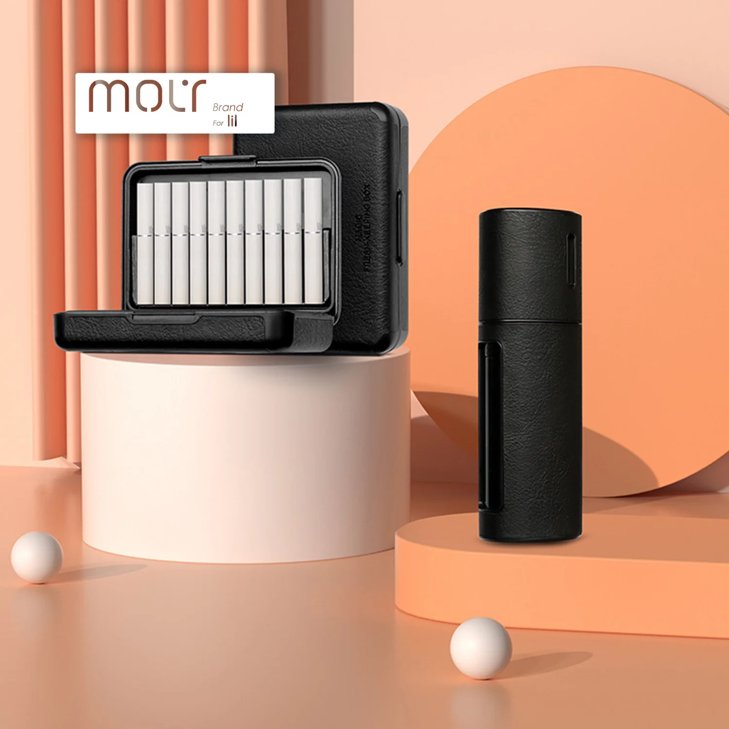 Molytech 2022 Heat Not Burn Device Iqo Pu Leather Lil Cover L004 Lil Case Electronics Cigarette Vape Accessories For Lil