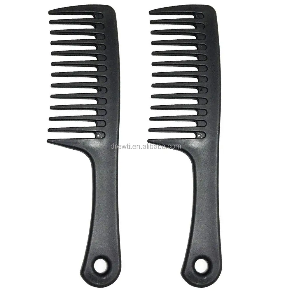 Wide Comb Tooth Afro Blue Big Pink Teeth White Long Hair Smooth Combs Plastic Double  Matt Mini Wavy