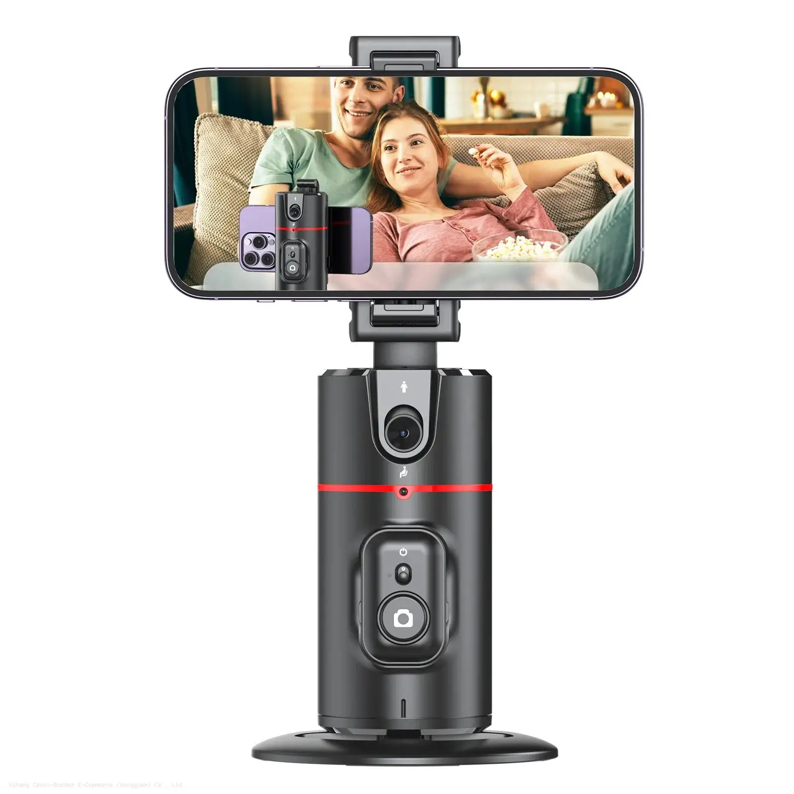 360 Rotation Smart AI Phone Holder Auto Face Tracking Gimbal Stabilizer with Camera Home Kitchen Office Hands Free Phone Holders