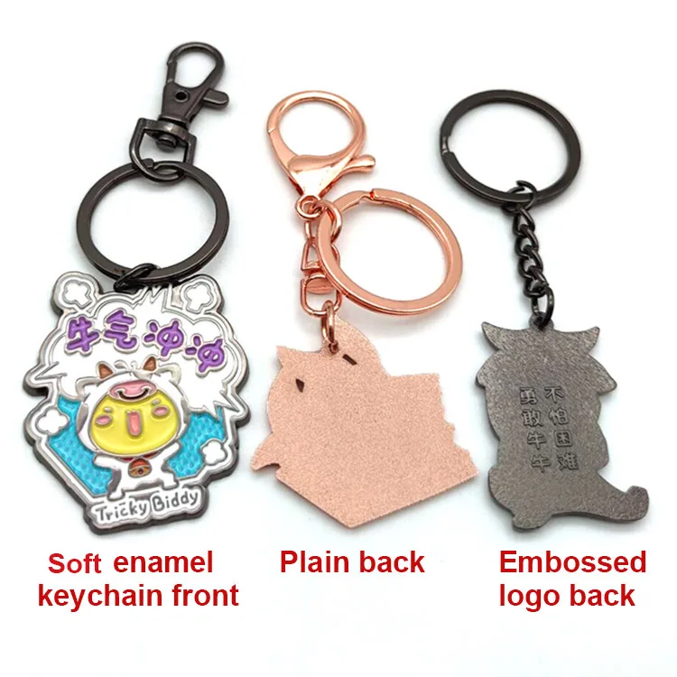 YYX Manufacturer Zinc Custom Multi Sided Enamel Charms Metal Keychains Custom Designer Cute Hardware Enamel Pin Keychains