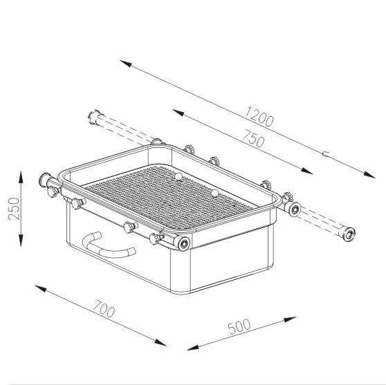 DMECL Floor Truck Oil Drain Pans with adjustable Carriage