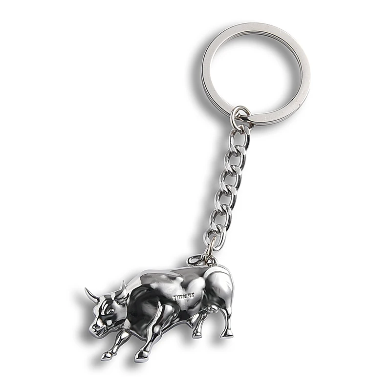 Bull Shape Metal Key Pendant Creative Key Chain Gifts Letter Car Brand Logo Custom Luxury Keychain