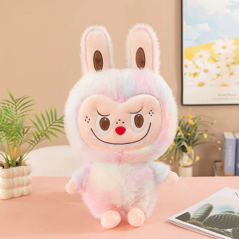 Labubu Monsters Cute Bear Action Figure Cotton Pillow Plush Toys with Claw Machine Kids Gifts Decoration Dolls